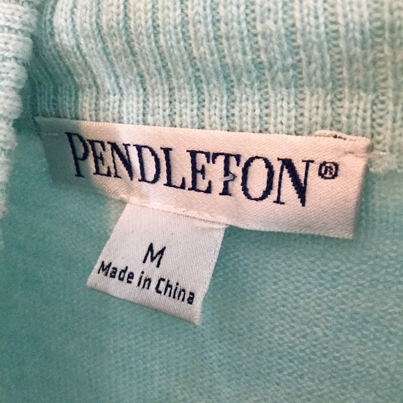 Pendleton  Aqua 100% Merino Wool Sweater - Picture 2 of 5